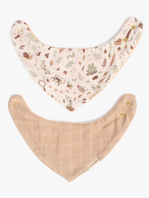 FILIBABBA Bandana Halstücher 2er-Pack, Little Wonders/Warm Grey