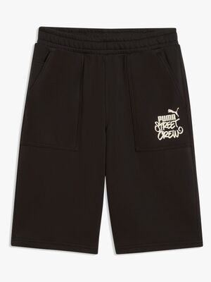 Puma MID90s Lockere lange Shorts, Schwarz
