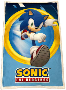 Sonic The Hedgehog  Sherpa Decke, Blau