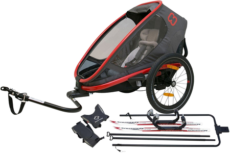  Hamax Outback One inkl. Skiset, Red/Charcoal