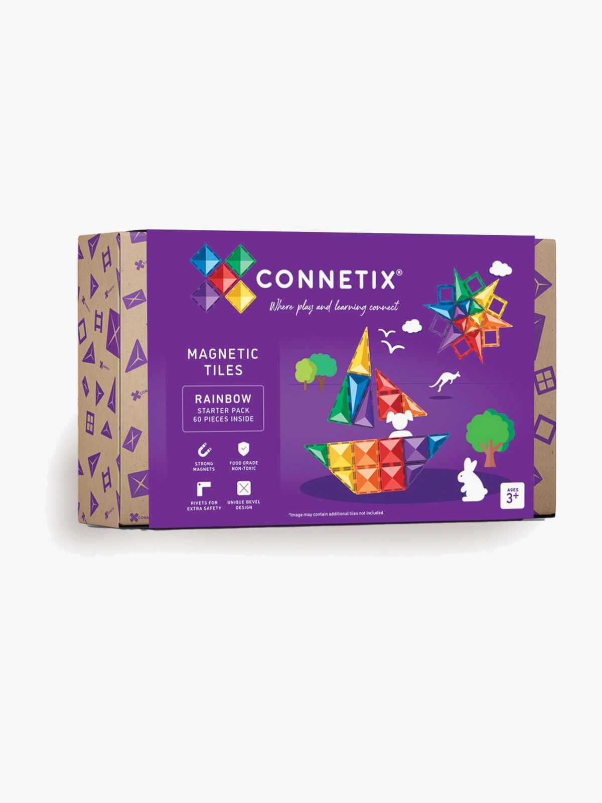 Connetix Magnetische Bauteile Rainbow Starter-Set 60 Teile
