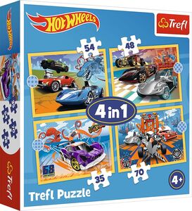 Trefl Hot Wheels Puzzles 4-in-1