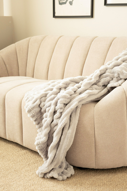 KMCarpets Stripe Decke 130x170, Silber