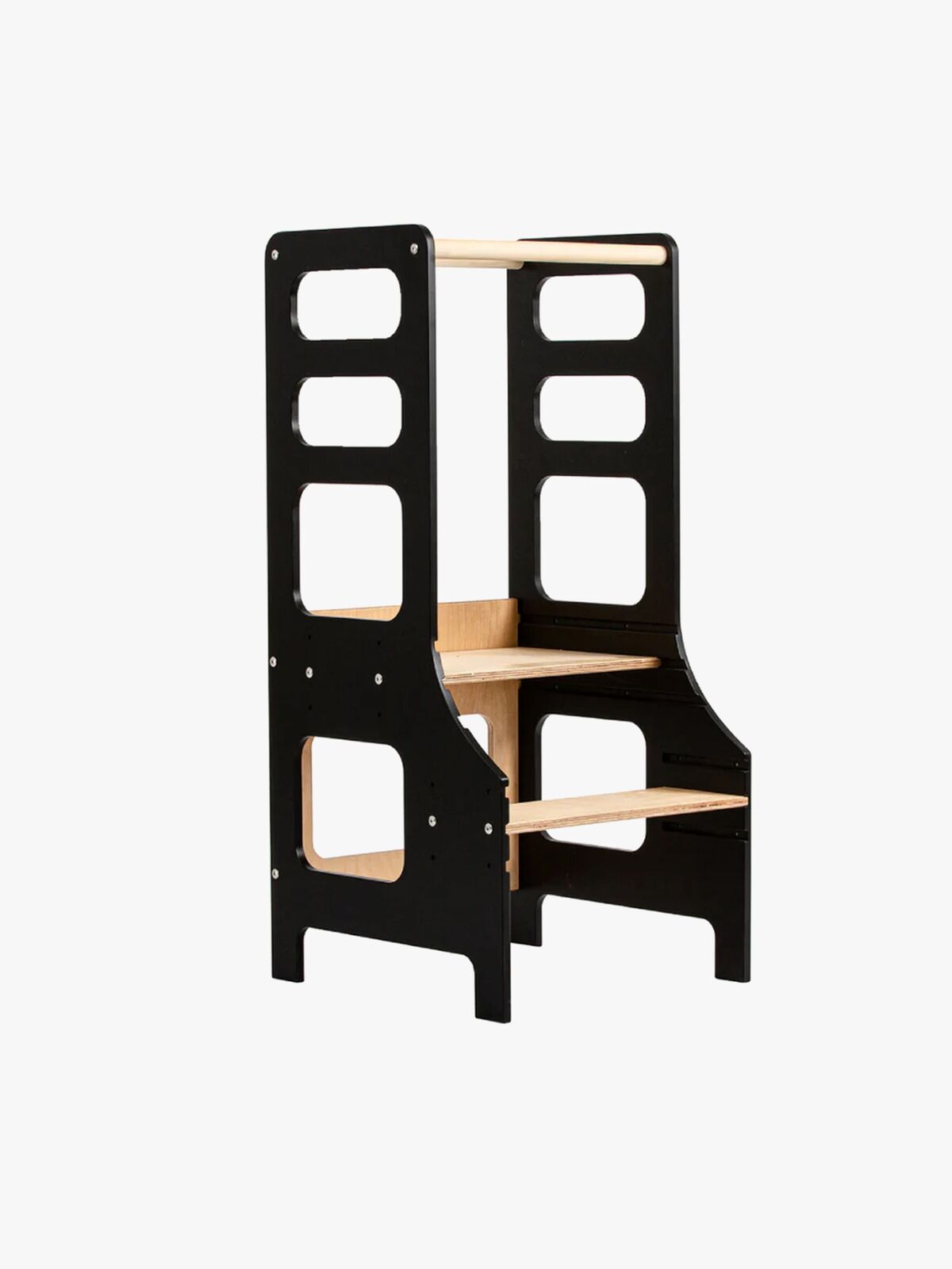 Duck Woodworks Verstellbarer Lernturm, Schwarz