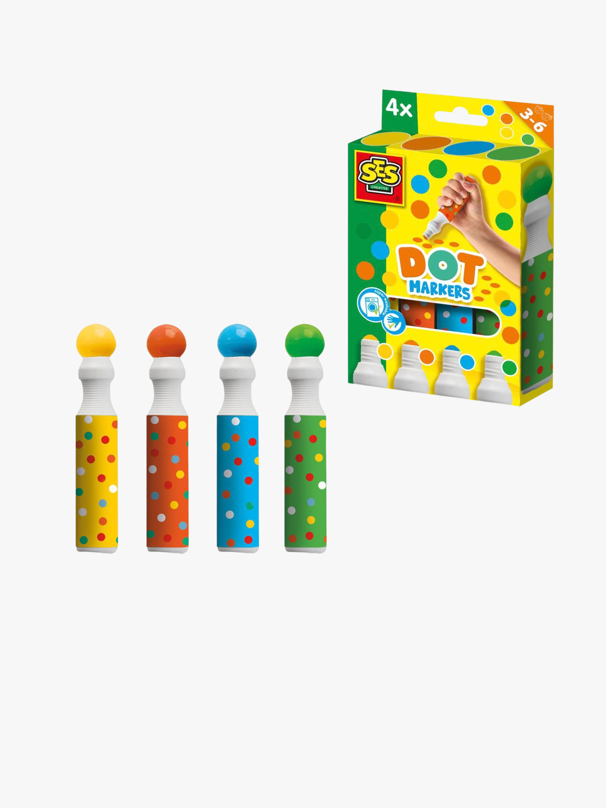 SES Creative Punkte-Marker XXL 4er-Pack