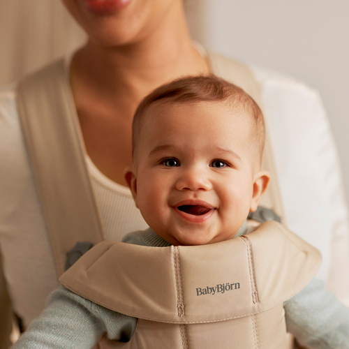 Babybjörn Mini Babytrage Gewebt, Beige