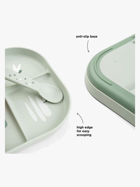 Done By Deer Foodie Geteilter Teller Croco, Grün