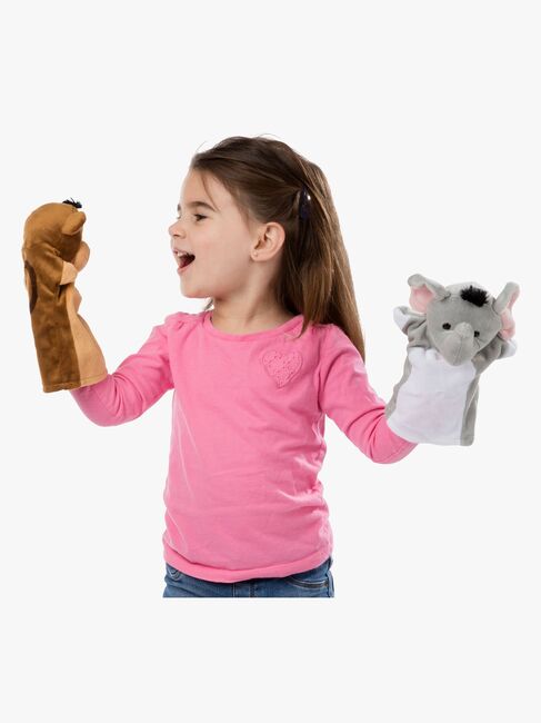 Melissa & Doug Handpuppen Kuscheltiere Zoo, 4 Stück