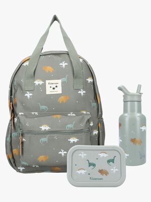 Kidzroom Rucksack, Trinkflasche & Brotdose Small Talk, Grün