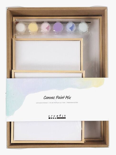Creativ Company Leinwände 3er-Pack, Pastellfarben