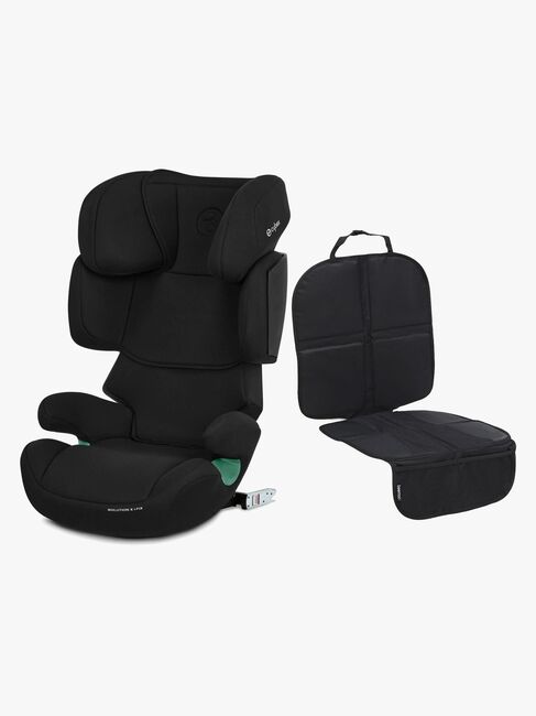 Cybex Solution X i-Fix Kindersitz inkl. Autositzschoner Lux, Pure Black