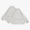 Petite Chérie Langärmliges Lätzchen 2er-Pack, Warm Grey