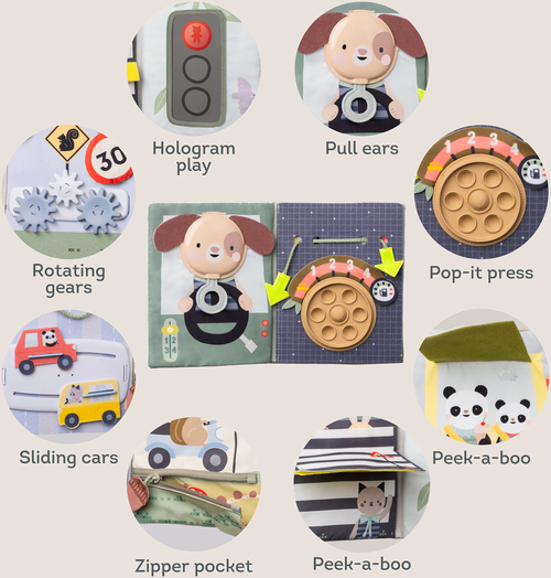 TAF Toys Ride Time Busy Aktivitätsbuch