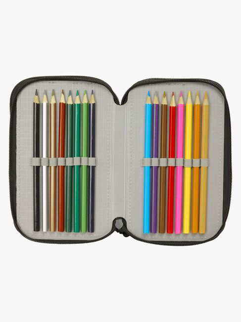 Dragon Ball Gefülltes Dreifach-Federmäppchen 37 Teile, Schwarz