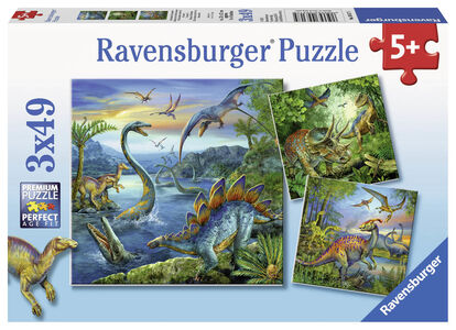 Ravensburger Puzzle Dinosaurier 3x49 Teile