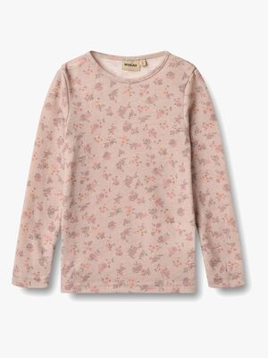 Wheat Alfie Langärmeliges Top Merinowolle, Lilac Flowers