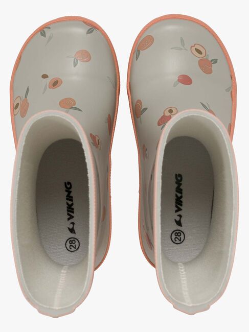 Viking x Kenza Print Gummistiefel, Apricot/Sand