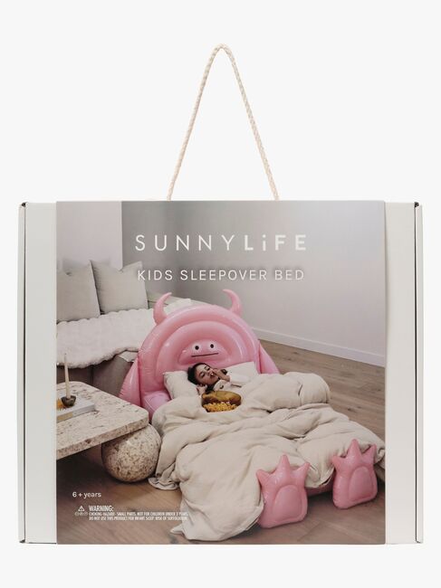 SUNNYLiFE Aufblasbares Kinderbett, Monster Pink