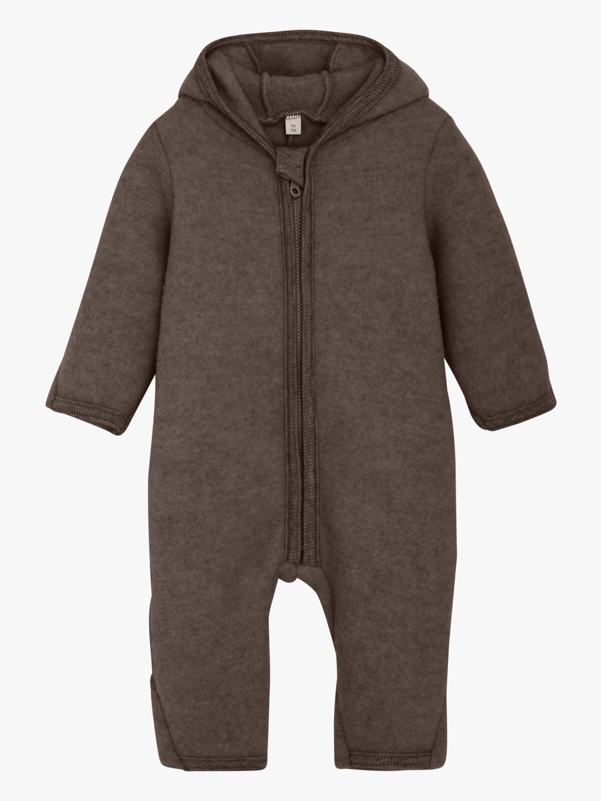 Huttelihut Overall Merinowolle mit Ohren, Brown Melange