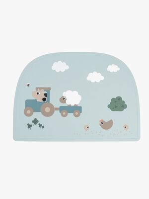 Done By Deer Tiny Farm Tischset Silikon, Blue