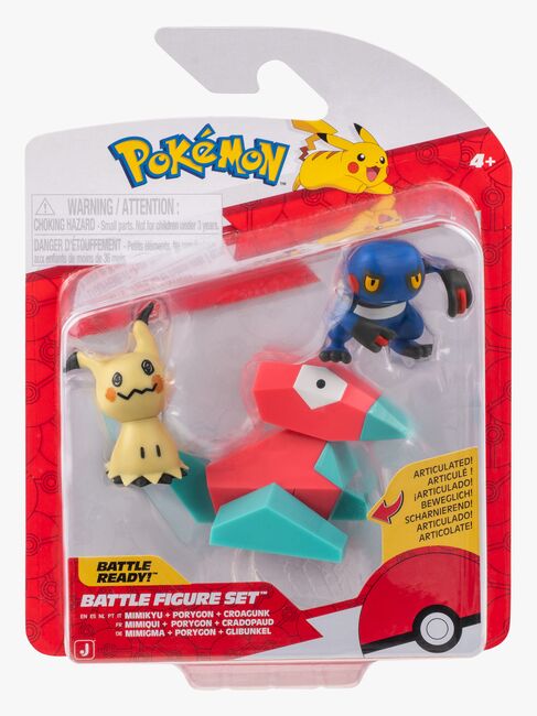 Pokémon Battle Figurenset Mimigma, Porygon & Glibunkel 3er-Pack
