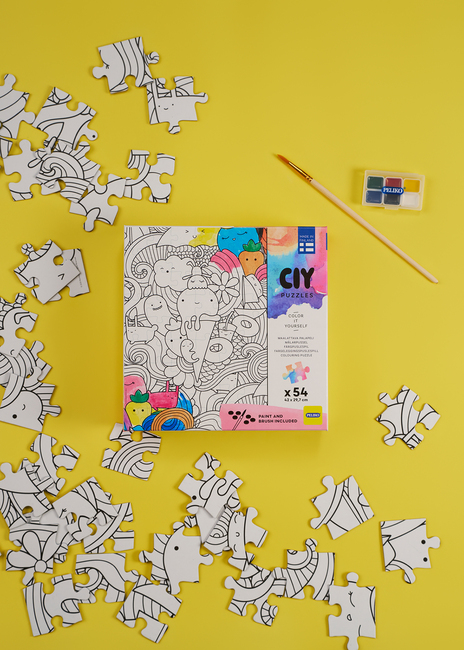 Peliko CIY Puzzle mit Wasserfarben 54 Teile Gemischte Auswahl