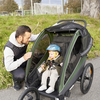Beemoo Sporty Trail Fahrradanhänger inkl. Jogging-Set, Green