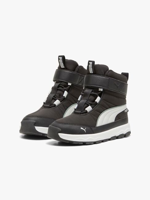 Puma Evolve Puretex AC PS Winterstiefel, Black/Ash Grey/White