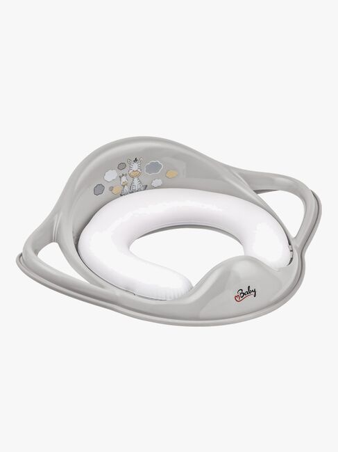 Maltex Zebra Gepolsterter Toilettensitz , Grau