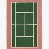 OYOY Tennis Teppich 88x150 cm, Green/Rose