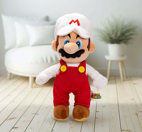 Super Mario Plüschspielzeug Fire Mario 30 cm