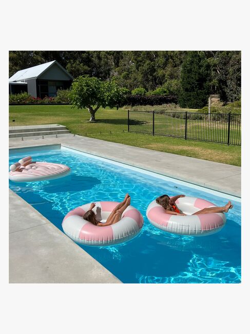 SUNNYLiFE Luxe Schwimmring, Stole My Heart Pink Stripe