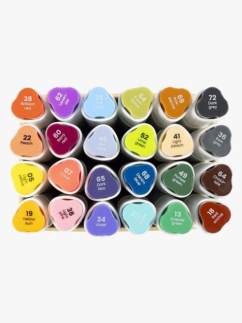 Creativ Company Alkoholbasierte Illustrationsmarker Bunt, 24 Stück