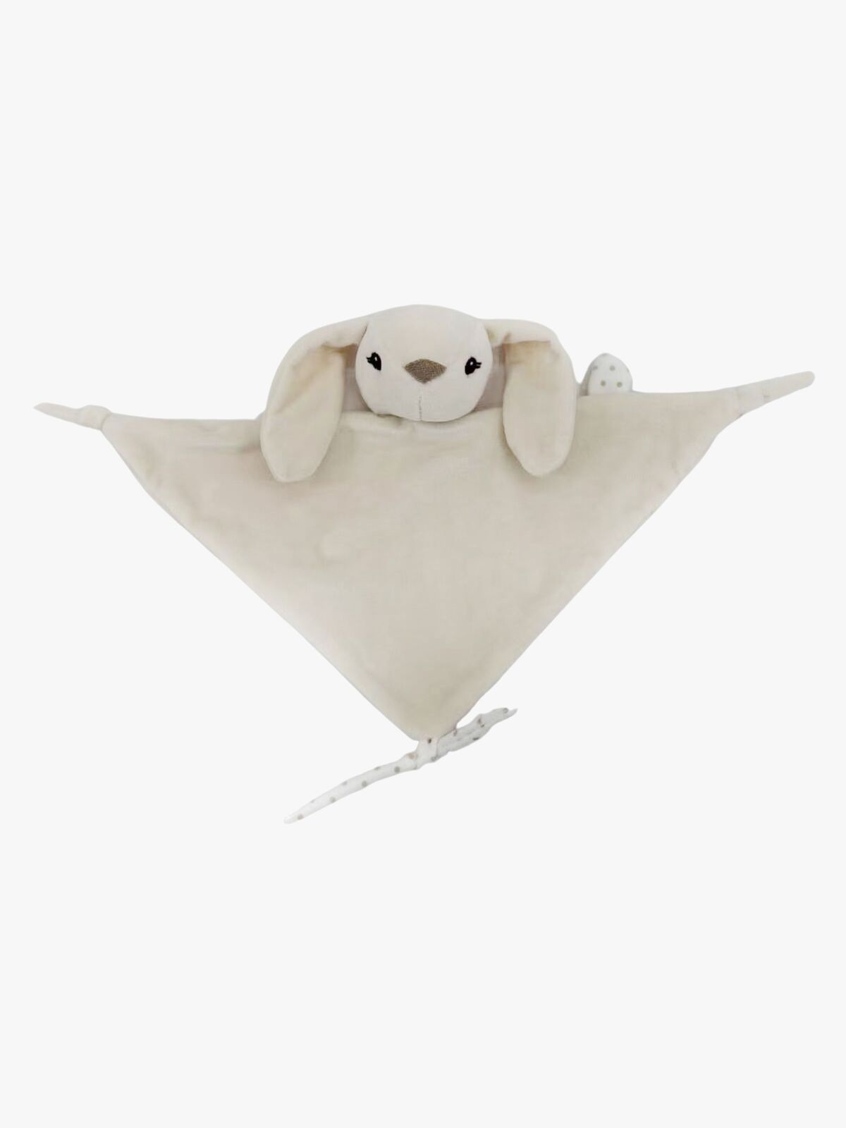 CarloBaby  Kaninchen Schmusetuch mit Schnullerkette, Beige