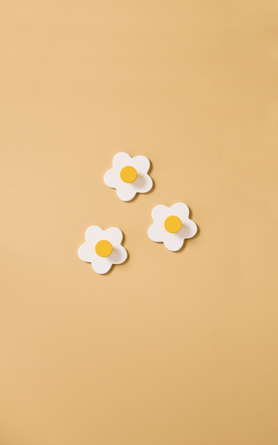 Kid's Concept Haken Blume 3er-Pack, Weiß
