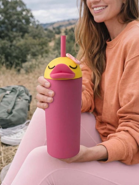 Asobu Bestie Tumbler Wasserflasche Ente, Gelb SBV54-DUCKY-4840_4a.jpg