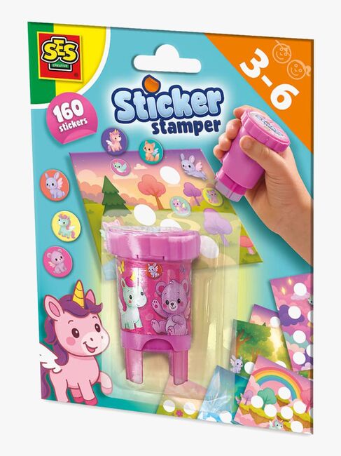 SES Creative Stempel mit Aufkleber Fantasietier