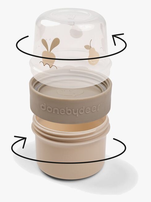 Done By Deer Birdee To Go Two-Way Snackbehälter, Sand