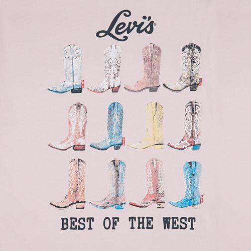 Levi's LVG Boots Oversized SS T-Shirt, Crystal Pink