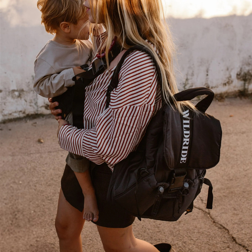 Wildride Wickeltasche Rucksack, Black