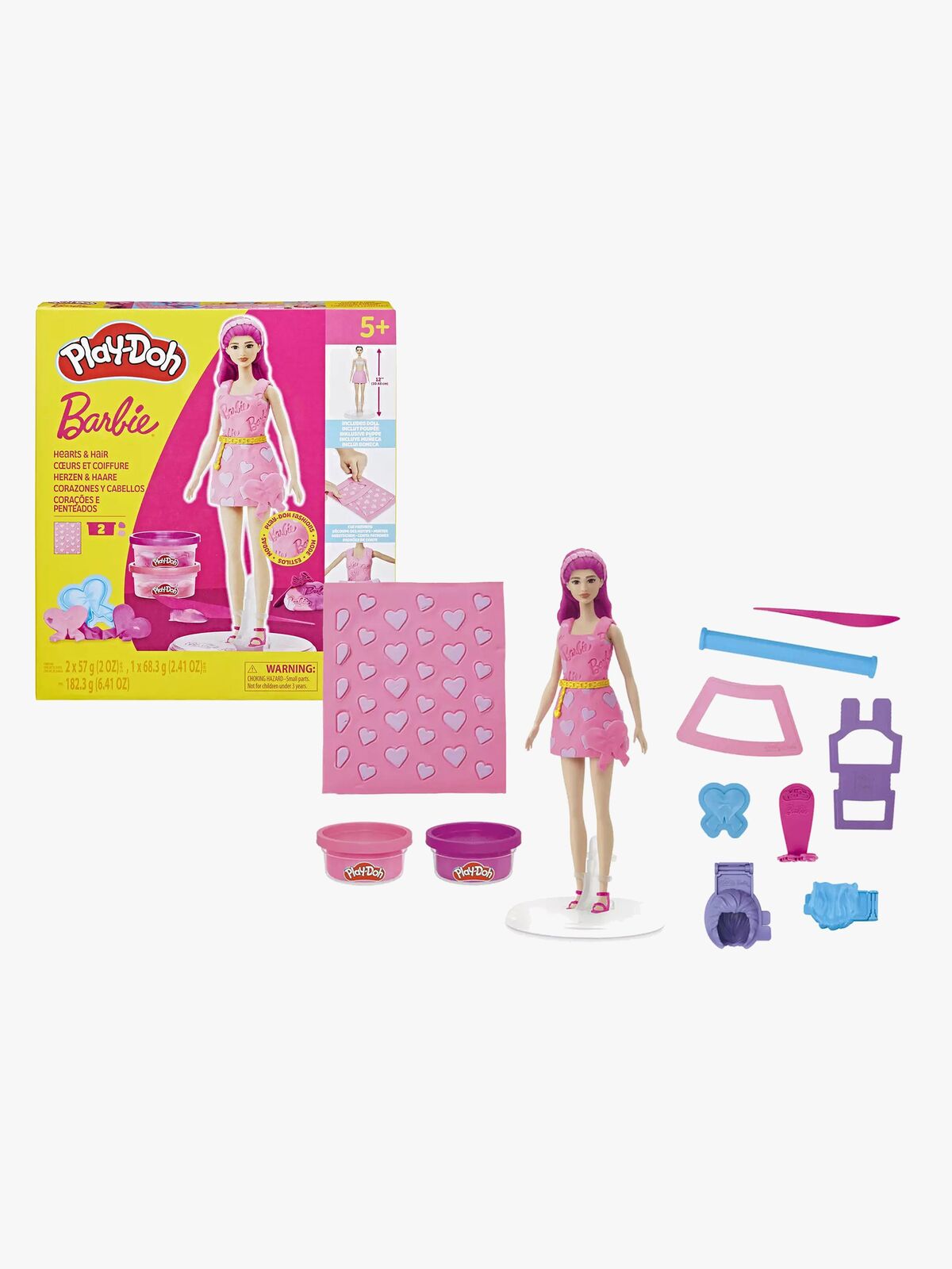 Play-Doh Barbie Knete mit Puppe Herz & Haar