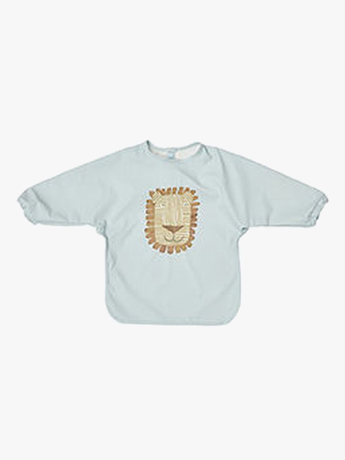 OYOY Lobo Löwe Langärmliges Lätzchen, Ice Blue