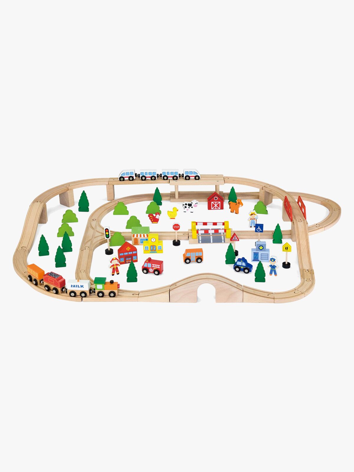 VIGA Eisenbahn-Set 90-teilig