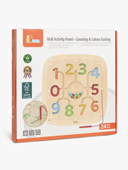 VIGA Aktivitätstafel Zählen und Farben Sortieren WALLTOY-44811FSC-2178_3b.jpg