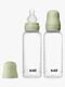 BIBS Medium Flow Fläschchen Silikon 2er-Pack 270 ml, Sage