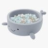 MeowBaby Boucle Whale Bällebad, Dusty Ice Blue
