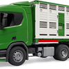 Bruder Scania R-Serie Tiertransport-LKW Mit Einem Rind