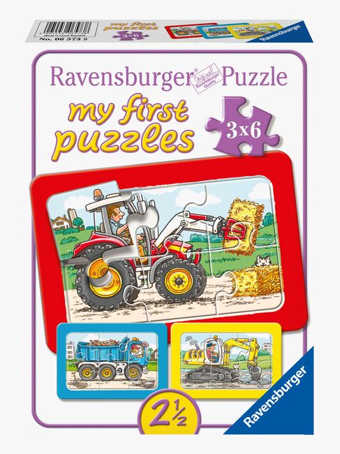 Ravensburger Puzzle Arbeitsfahrzeuge 3x6 Teile