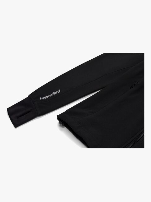 Hyperfied Zipped Running Jacket, Anthracite