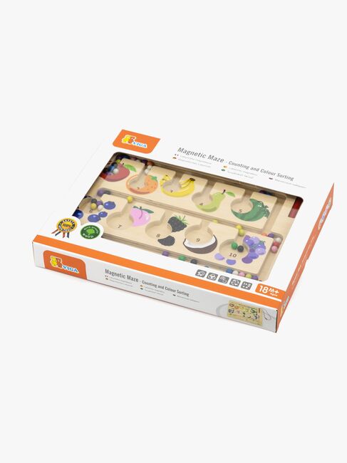 VIGA Magnet-Labyrinth & Zähl- und Farbsortierbrett